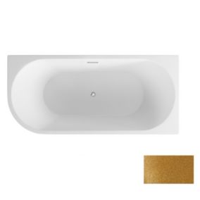 Baignoire îlot ZOYA GLAM GOLDEN angle droit - 170 x 80 cm