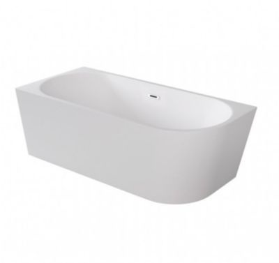 Baignoire îlot ZOYA GLAM SILVER angle droit - 150 x 75 cm