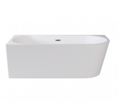 Baignoire îlot ZOYA GLAM SILVER angle droit - 150 x 75 cm