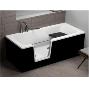 Baignoire à porte ADELAIDE II NOIR 54 cm - 170cm