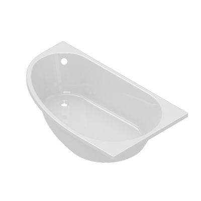 Baignoire pour angle droit Horyn L. 150 cm x l. 90 cm blanc