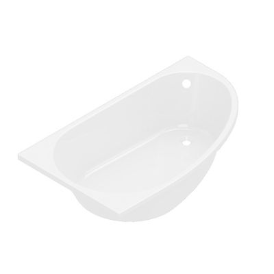 Baignoire pour angle gauche Horyn L. 150 cm x l. 90 cm blanc