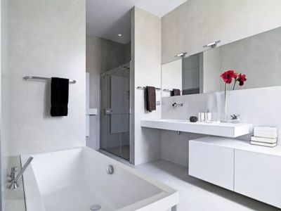Baignoire rectangulaire 190 x 90 QUADRO acrylique blanc + avec Tablier + Pieds + Vidage à chromé