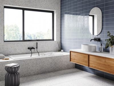 Baignoire rectangulaire blanche à encastrer + repose tête - MODERN SLIM - 180 cm x 80 cm
