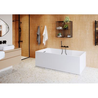 Baignoire semi îlot 170x75 cm Bakor blanc