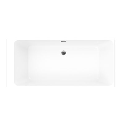 Baignoire semi îlot 180x80 cm Bakor blanc