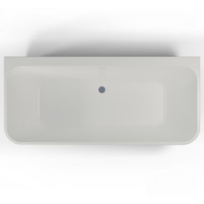Baignoire semi-îlot murale Mint 160, blanc, 160x75 cm, by Spalina