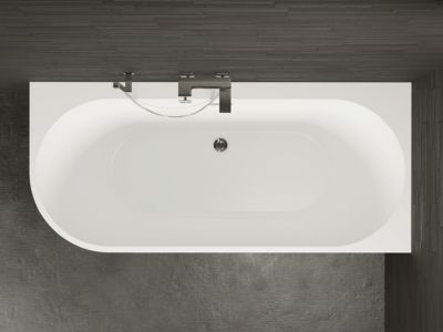 Baignoire semi-îlot murale CAPRI Droite L. 170 x l. 76 cm, by SPALINA