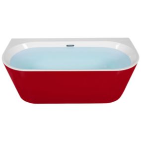 Baignoire semi-îlot rouge 170 x 80 cm HARVEY