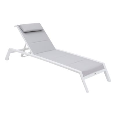 Bain de soleil Allure aluminium et polyester gris/blanc