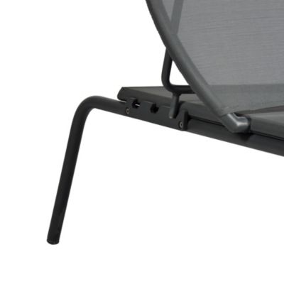 Bain de soleil aluminium et textilène Pop gris Arcane