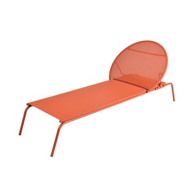 Bain de soleil aluminium et textilène Pop terracotta Arcane