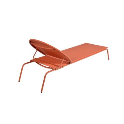 Bain de soleil aluminium et textilène Pop terracotta Arcane