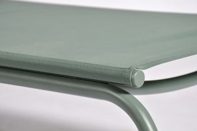 Bain de soleil aluminium et textilène Pop vert Arcane