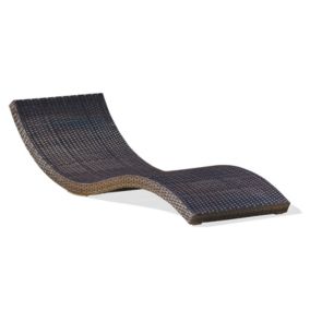 Bain de soleil Cancun résine tressée chocolat L.190 cm DCB Garden