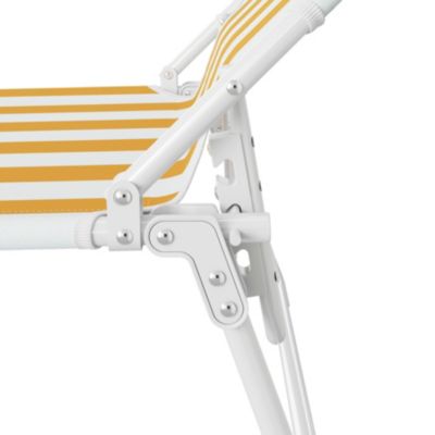 Bain de soleil Curacao rayures jaunes confortable et coloré