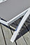 Bain de soleil empilable Barcelona Bcd Garden aluminium et textilène blanc taupe L 195 x l 74 x H 32 cm