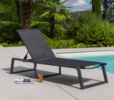 Bain de soleil en aluminium   pliable   gris anthracite   NARA - Ozalide
