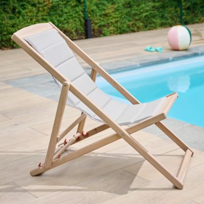 Bain de soleil en bois marron GoodHome Riveo