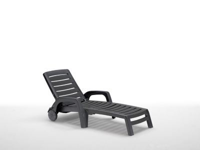 Bain de soleil en plastique graphite Bica Riva