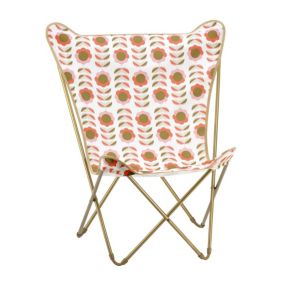 Bain de soleil fauteuil Retro Lafuma acier et polyester Imprimé rétro l.78cm x H.99cm