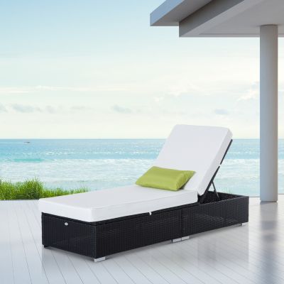 Bain de soleil grand confort dossier inclinable multi positions matelas épaisseur 10 cm crème résine tressée 4 fils noir