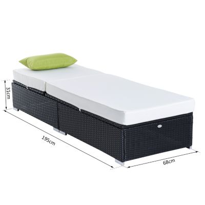 Bain de soleil grand confort dossier inclinable multi positions matelas épaisseur 10 cm crème résine tressée 4 fils noir