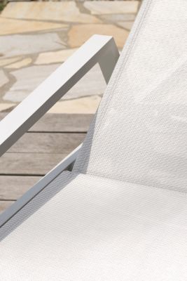 Bain de soleil Ibiza aluminium blanc L.210 cm Paris Garden (lot de 2)