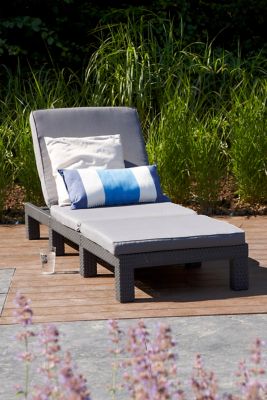 Bain de soleil polypropylène Keter Daytona effet résine tressée avec coussin