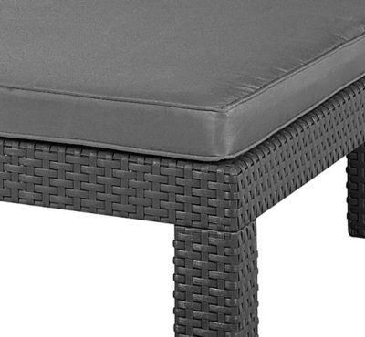 Bain de soleil polypropylène Keter Daytona effet résine tressée avec coussin