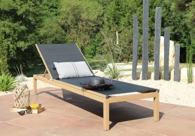 Bain de soleil Thema Cubic Proloisir L. 216 cm gris