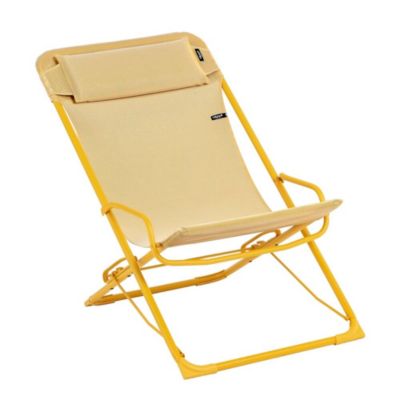 Bain de soleil Transaswing Lafuma polyester et acier miel l.60cm x H.91cm