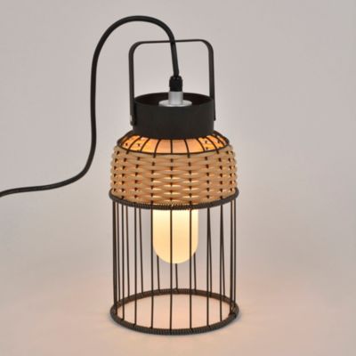 Baladeuse extérieur Ivoa E27 IP44 14W ∅17 x H.35cm Little Garden coloris noir et naturel