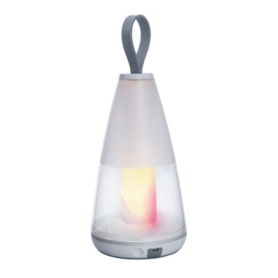 Baladeuse extérieur LED intégrée Pepper IP54 200lm 3W ∅12 x H.29cm Lutec blanc variateur télécommandé