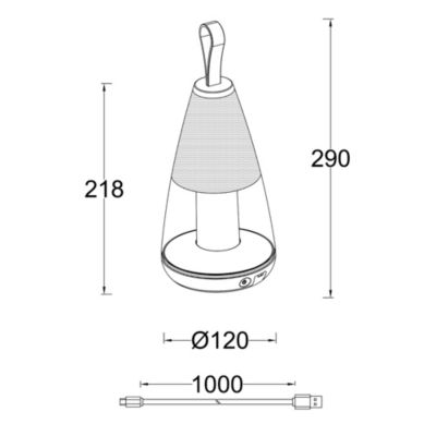 Baladeuse extérieur LED intégrée Pepper IP54 200lm 3W ∅12 x H.29cm Lutec blanc variateur télécommandé