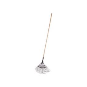 Balai à gazon à fils plats en métal L.130 cm