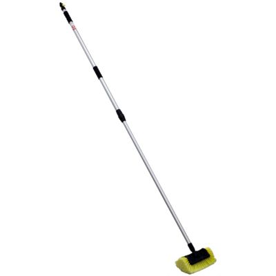 Balai brosse de lavage télescopique avec raccord tuyau - Longueur 2.50 mètres - GT MARKET