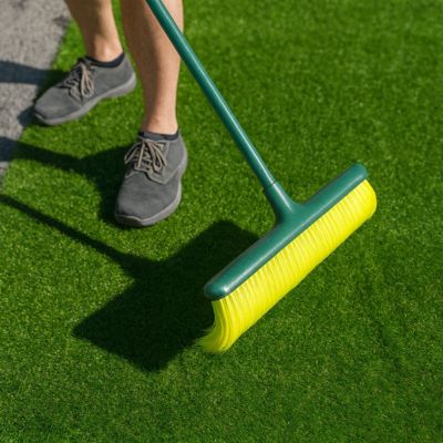 Balai cantonnier pour gazon synthetique Et Jardin