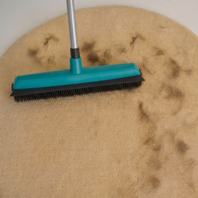Balai caoutchouc télescopique, spécial poils d’animaux et cheveux, sols intérieurs GoodHome