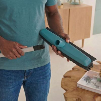 Balai caoutchouc télescopique, spécial poils d’animaux et cheveux, sols intérieurs GoodHome