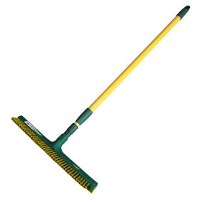 Balai de jardin droit à poils + raclette Gardirex