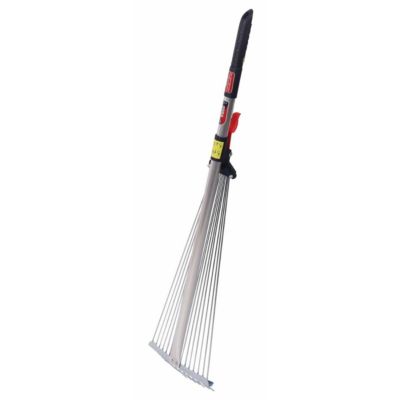 Balai à gazon extensible en acier et aluminium