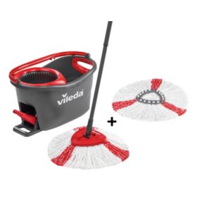 Balai lave sol Kit turbo complet 2en1 8L + 2 recharges Vileda