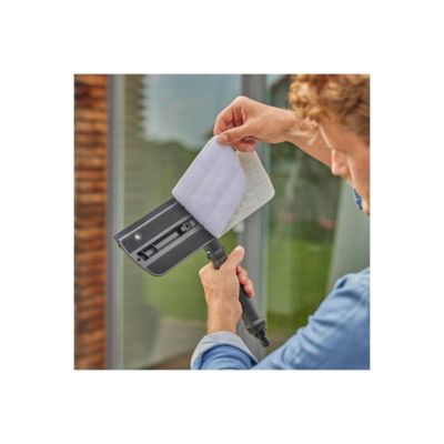 Balai lave-vitre avec raclette et microfibre Cleansystem