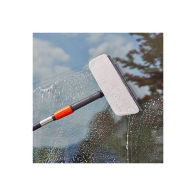 Balai lave-vitre avec raclette et microfibre Cleansystem