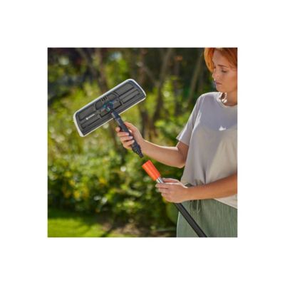 Balai lave-vitre avec raclette et microfibre Cleansystem