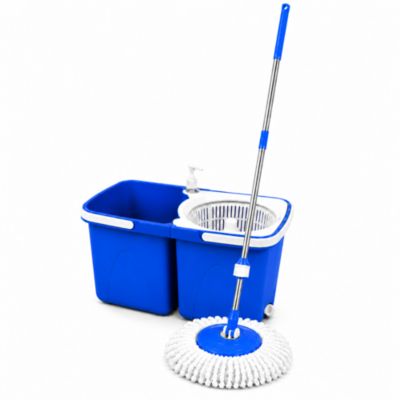 Balai Magique Microfibre, Nettoyage Sol Facile et Rapide, Seau Double Bac