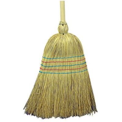 Balai paille de riz 5 fils, support poire roulée