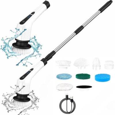 Balai rotatif électrique avec brosse de nettoyage et 9 accessoires différents