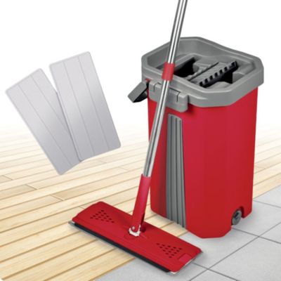 Balai serpillère Smart Mop 360 tête extra large pivotante + Seau 2 compartiments + 2 lingettes microfibre Passat